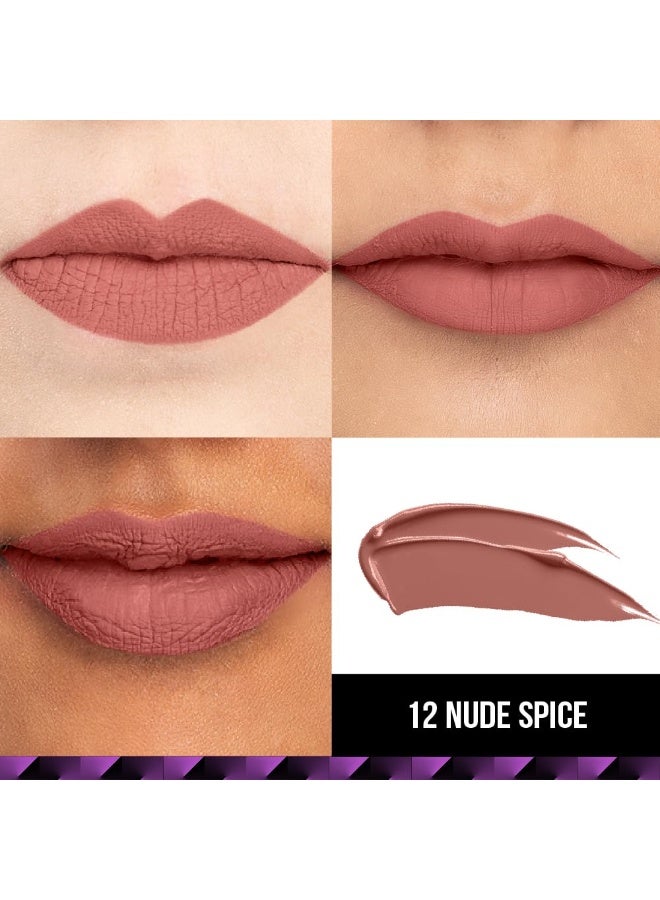 Staze 9to9 Lips Don't Lie Liquid Lipstick | Matte + Transfer-proof | 12hrs long stay with Intense Color Payoff | Lightweight & Comfortable | 12 Nude Spice | 4 ml - Image 2